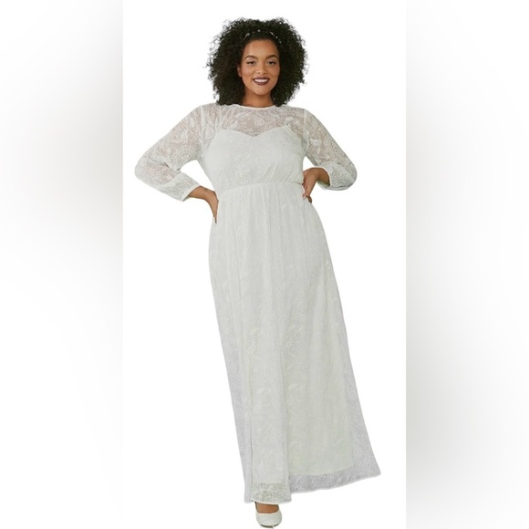NWT White Just the Beginning White Maxi Dress L - Picture 1 of 4